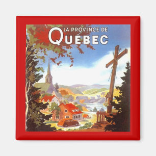 IMÁN MAGNET ~ VINTAGE VIAJE SOUVENIR QUEBEC CANADÁ