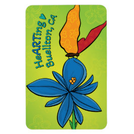 Imán Magnet - Violet(te) y una mariposa - Buellton.Art