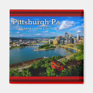 Imán Magnet - Vista de la ciudad de Pittsburgh