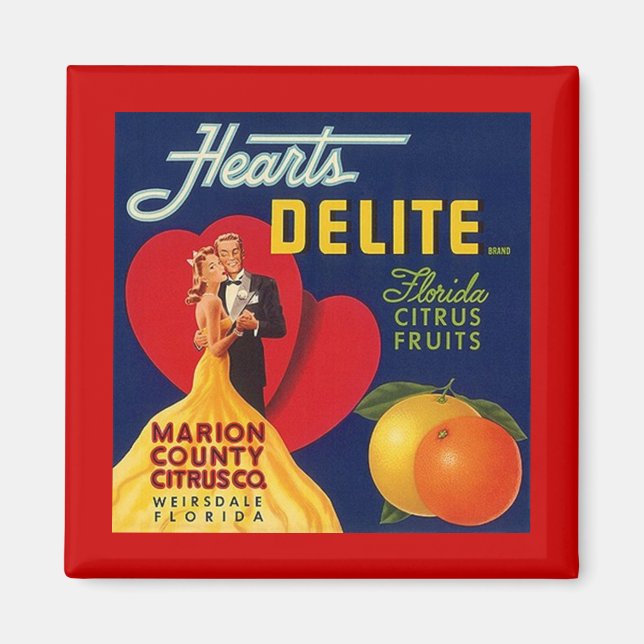 IMÁN MAGNET ~ WALTZ ~ CORAZONES DELITE FLORIDA CITRUS (Frente)