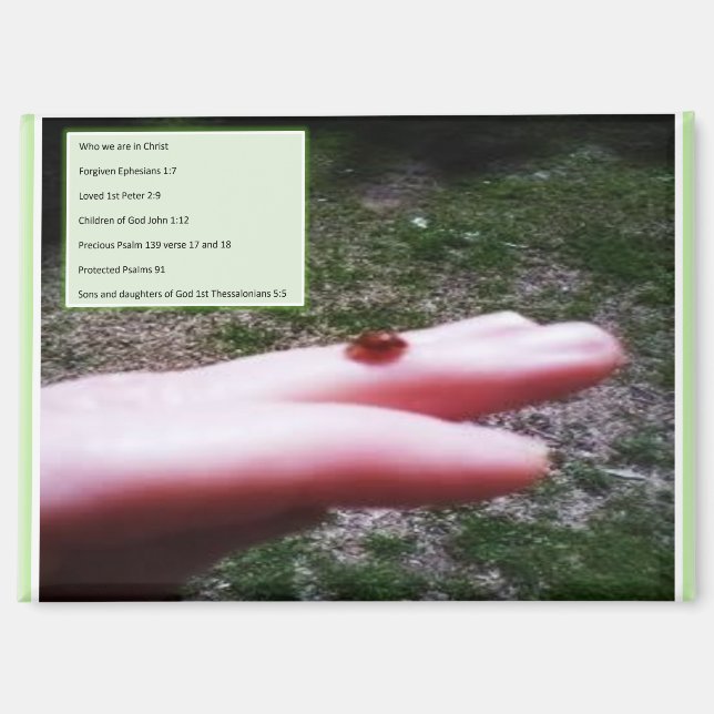 Imán magnet -who we are in Christ (Anverso)