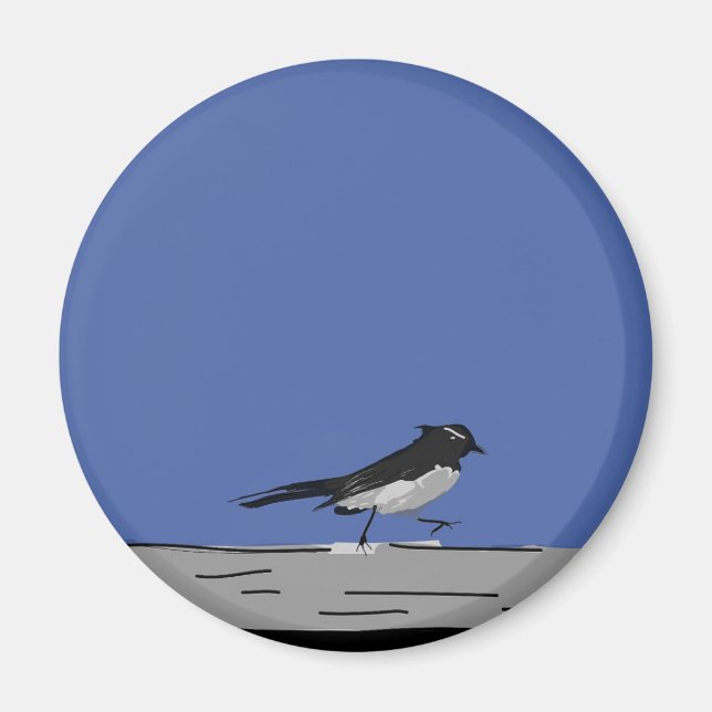 Imán Magnet "Willy Wagtail" (Bue) (Frente)
