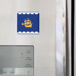 Imán Magnet with Flag of Quebec City, Canada