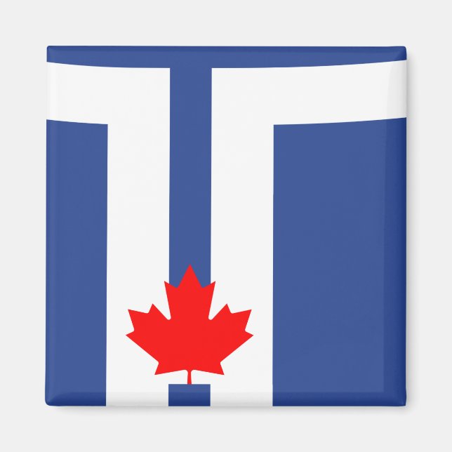 Imán Magnet with Flag of Toronto, Canada (Frente)