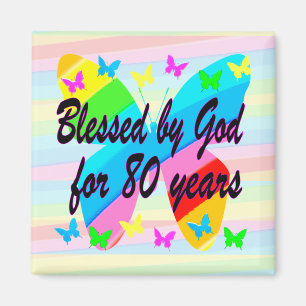 IMÁN MAGNETA DE BENDICIONES DE CUMPLEAÑOS 80º MAGNET DE