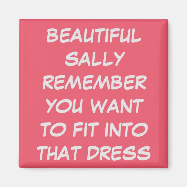 IMÁN MAGNETA DE DIETA PERSONAL PERSONAL PERSONALIZADA D (Frente)