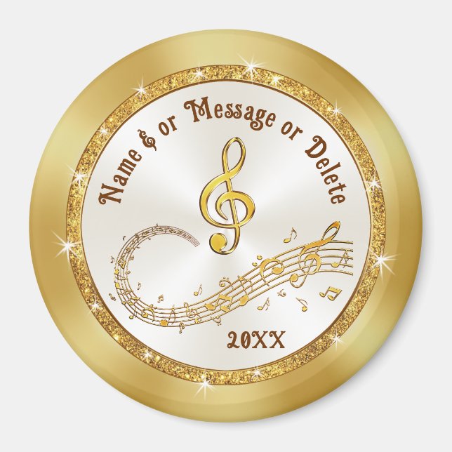 Imán Magnetanes de notas musicales, favoritos de los pa (Frente)