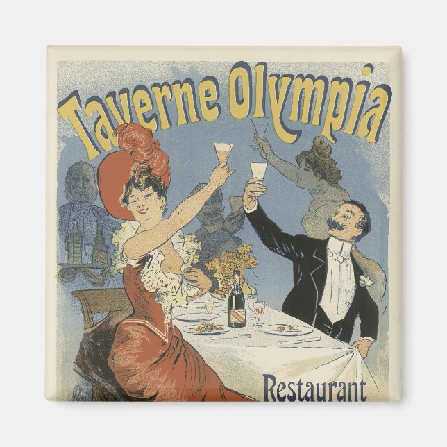 Imán Magnetanes Posters de Art Nouveau - Restaurante (Frente)