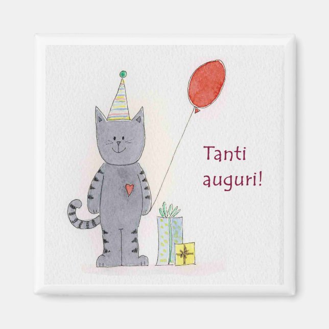 Imán Magnete "¡Tanti auguri!" (Frente)