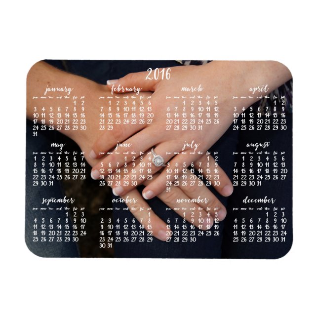 Imán Magnetic Calendar Photo Magnet 2016 (Horizontal)
