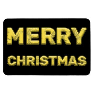 Imán Magnética Feliz Navidad en oro