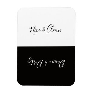 Imán Magnético lavavajillas minimalista negro blanco li