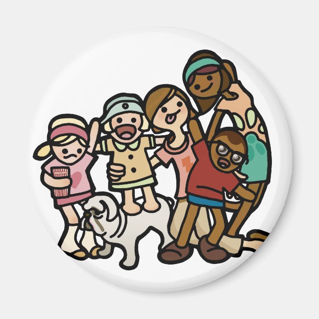 Imán magnetismo familiar. (Frente)