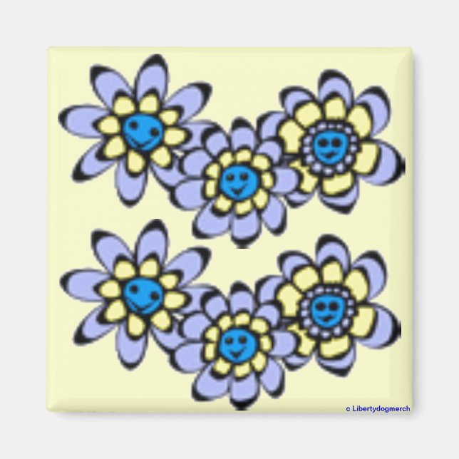 IMÁN MAGNETO DE FLORES - FLORES FELICES - ENERGÍA DE FL (Frente)