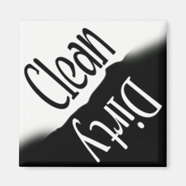 IMÁN MAGNETO DE LAVAJILLAS - CUADRADO B&W (Frente)