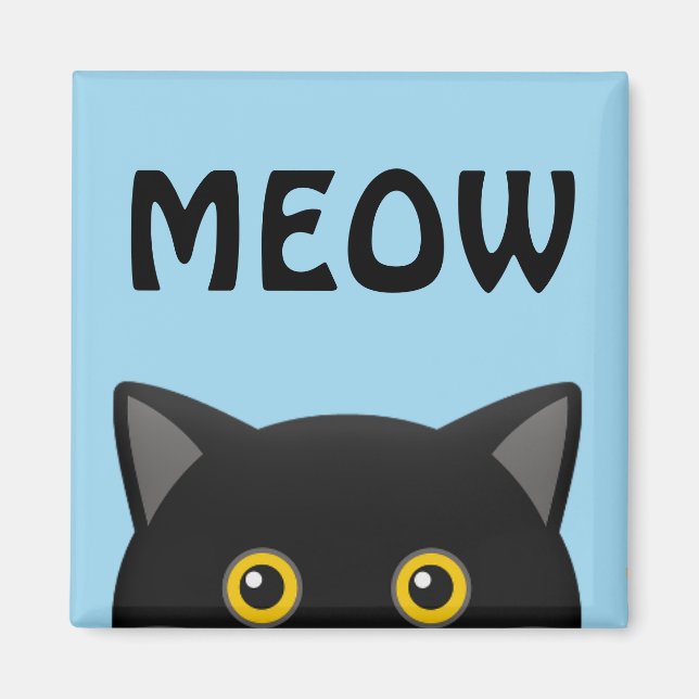 IMÁN MAGNETOS DE PEEKING DE GATO NEGRO (Frente)