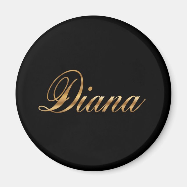Imán Magnetoscopio de Diana gold Design Lettering (Frente)
