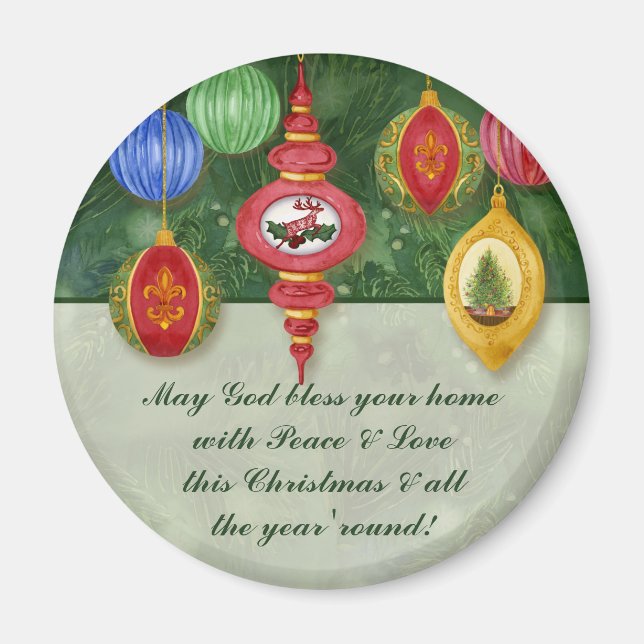 Imán Magnetoscopio de mensajes de navidad clásicos (Frente)