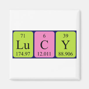 Imán Magnetoscopio de nombres de tabla periódica Lucy
