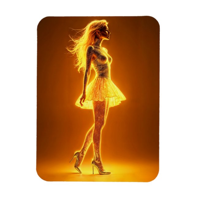 Imán Magnífica belleza en elegantes vestigios dorados (Vertical)