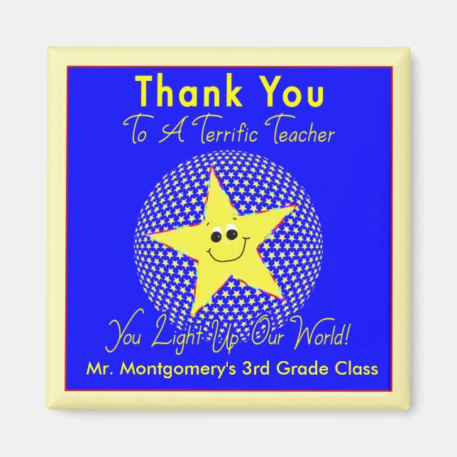 Imán Magníficas gracias de clase (Frente)