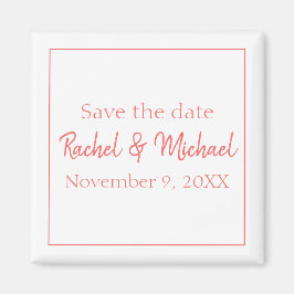 Imán Magnífico blanco y coral de diseño