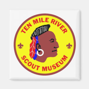 Imán Magnífico cuadrado del Museo Scout del río Diez