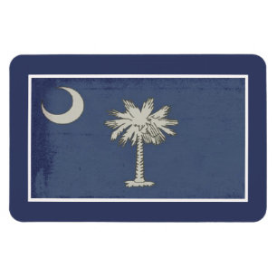 Imán Magnífico de bandera del estado de Palmetto SC