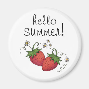 Imán Magnífico de fresa "Hello Summer"