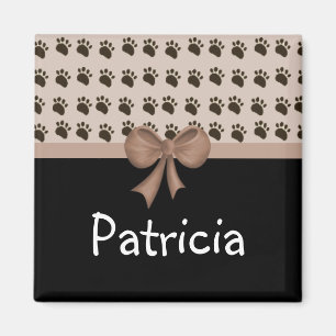 Imán Magnífico de nombre personalizado de Perro Paw