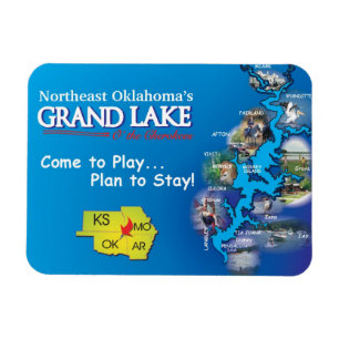 Imán magnífico de Oklahoma del lago