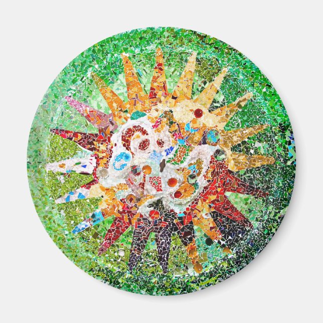 Imán Magnífico del Sol Verde de Gaudí (Frente)