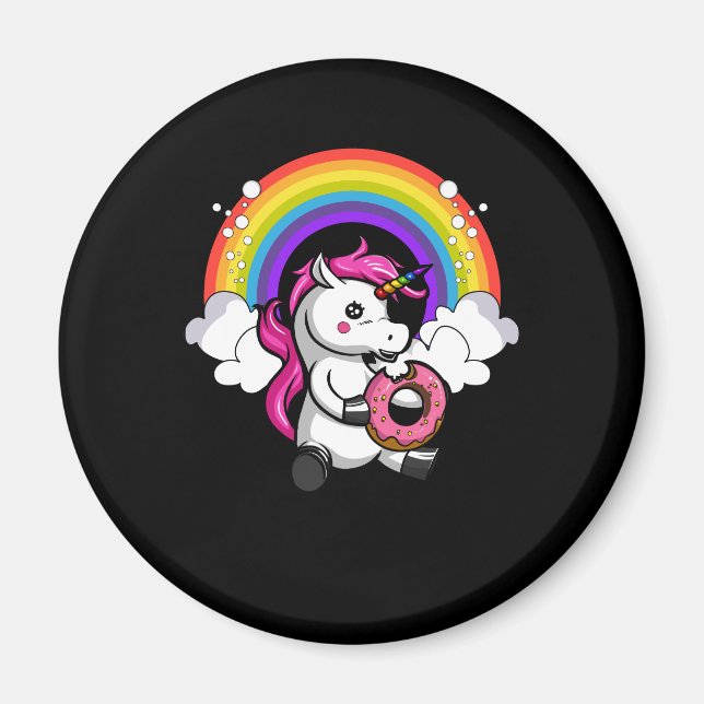 Imán Magnífico Unicornio Donut Lover Rainbow (Frente)