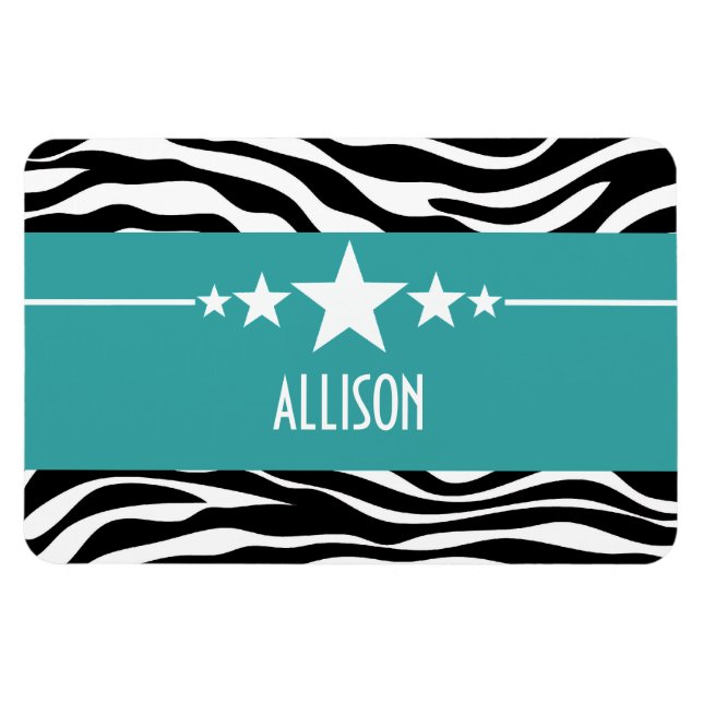 Imán Magnífico verde azulado Sassy Star Zebra Premium (Horizontal)