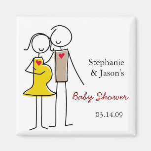Imán Magníficos Baby Shower con código neutro de gén
