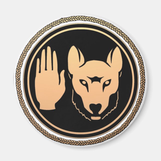 Imán Magníficos de arte nativo de los Lobo de las Nacio (Frente)