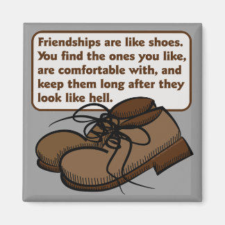 Imán Magnitud de las amistades y los zapatos