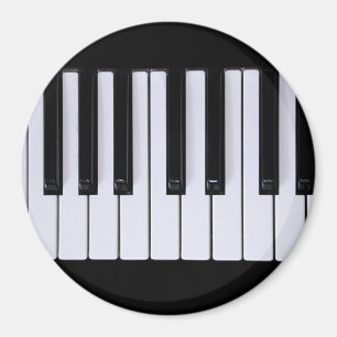 Imán Magnitud de las teclas de piano en blanco y negro