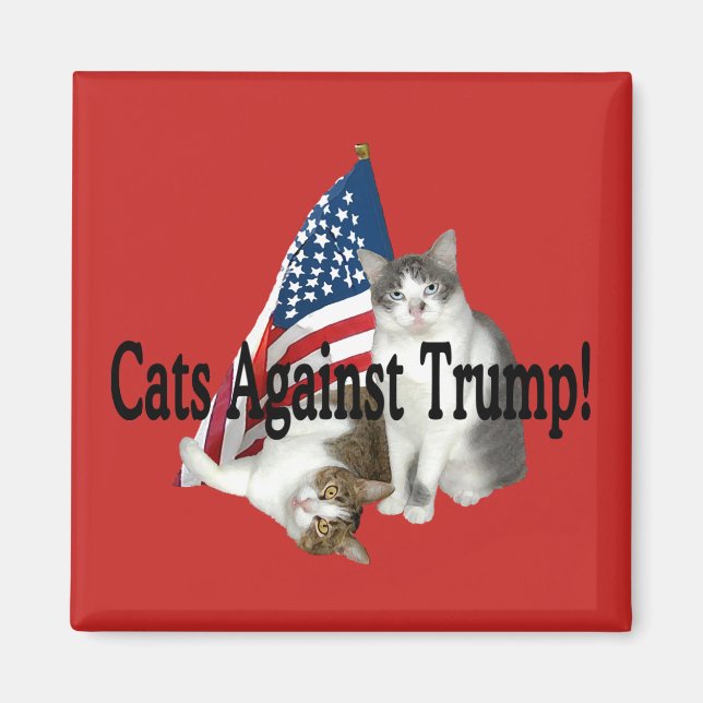 Imán Magno "Gatos contra Trump" (Frente)