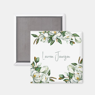 Imán Magnolia blanca