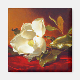 Imán Magnolia en Terciopelo Rojo Martin Johnson Heade