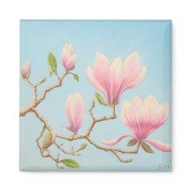 Magnolias en flor, jardines Wisley en Pastel