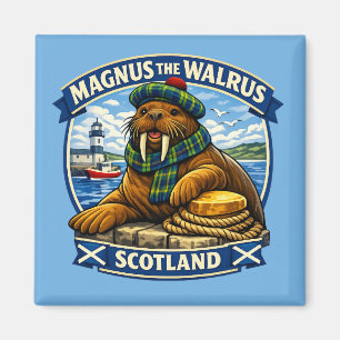 Imán Magnus la morsa escocesa amante de la costa Escoci
