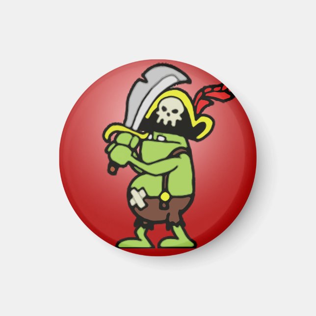 Imán Mago101 Gobbler pirata Doodle (Frente)