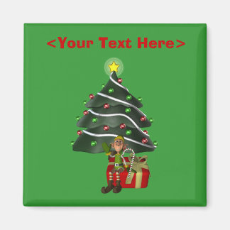 Imán Mago Elf Christmas Tree Funny Holiday Magnet