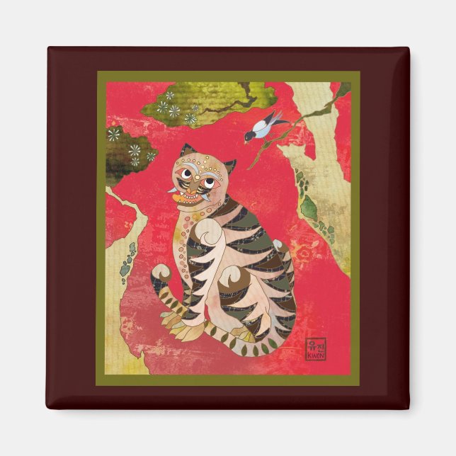 Imán Magpie y tigre: Arte popular coreano (Frente)