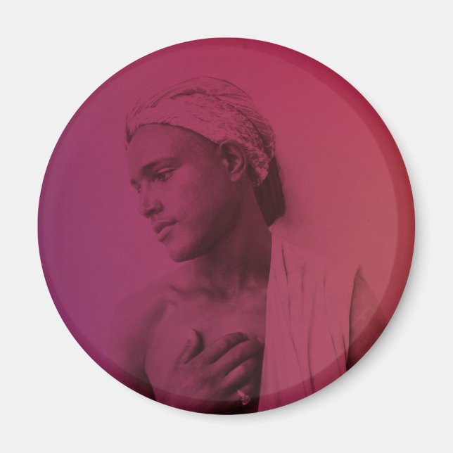 Imán Magreb Rojo Rosado Niño Tunecino Djerba Hombre Mag (Frente)