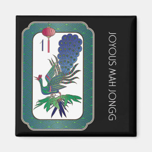 Imán Mah Jongg Bird Holiday Magnet