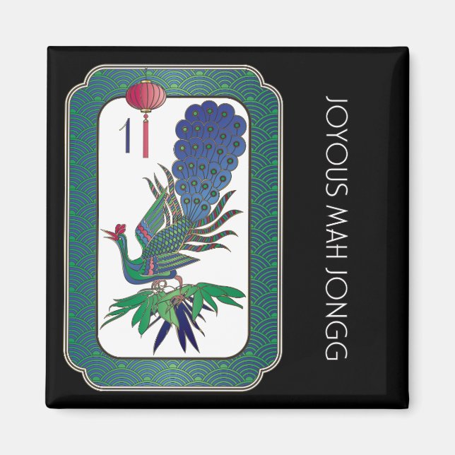 Imán Mah Jongg Bird Holiday Magnet (Frente)