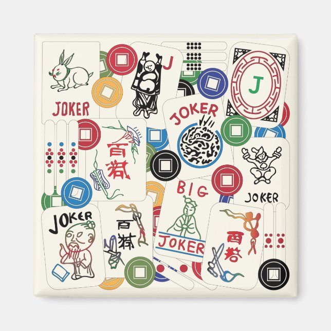 Imán Mah Jongg Brokers and Coins Magnet (Frente)